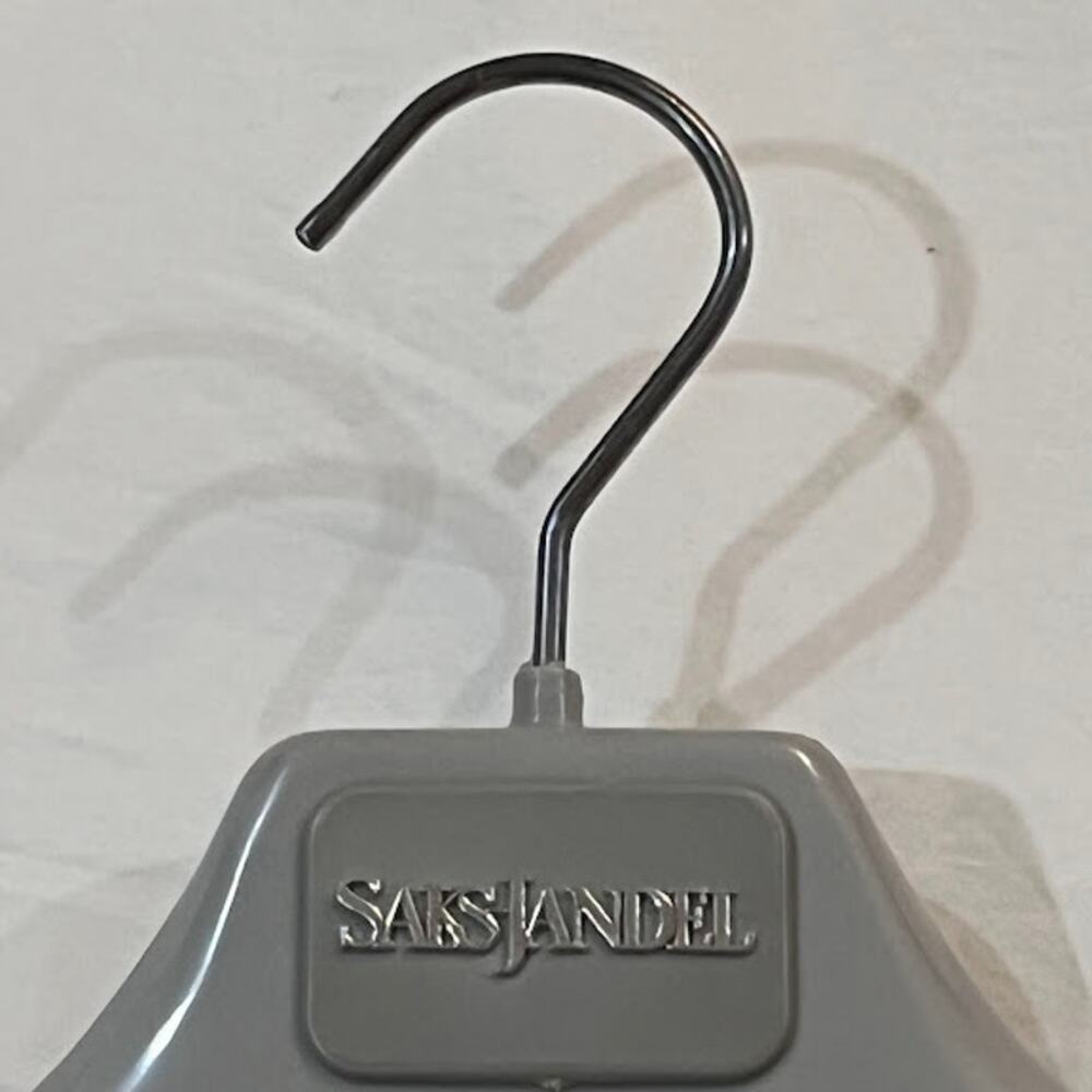 Vintage Saks Jandel 16.5" Hanger One Piece Gray Plastic